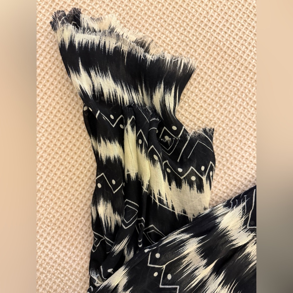 Express Black and White Patterned Scarf